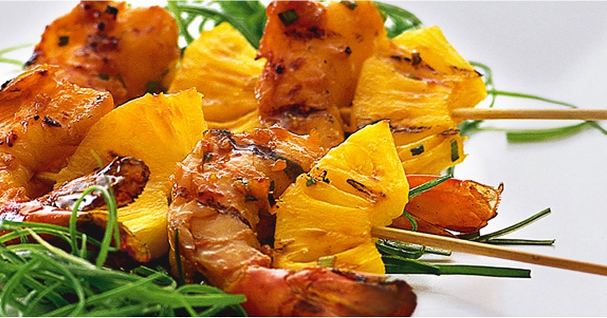 Garnelen-Ananas-Spieße mit Teriyaki | Kikkoman