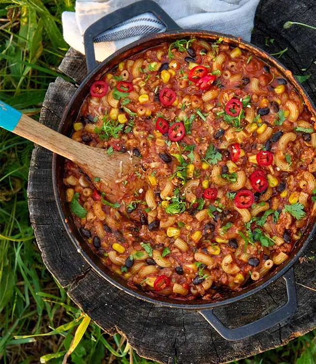Chili-Mac mit Huhn und Mac'n'Cheese