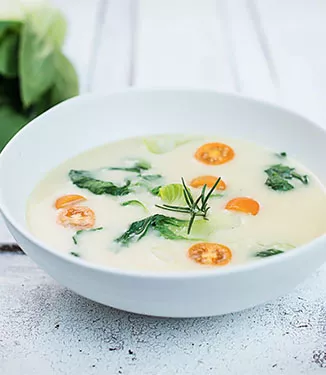 Kartoffel-Mangoldcremesuppe