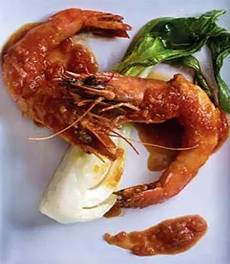 Garnelen in Chilisauce