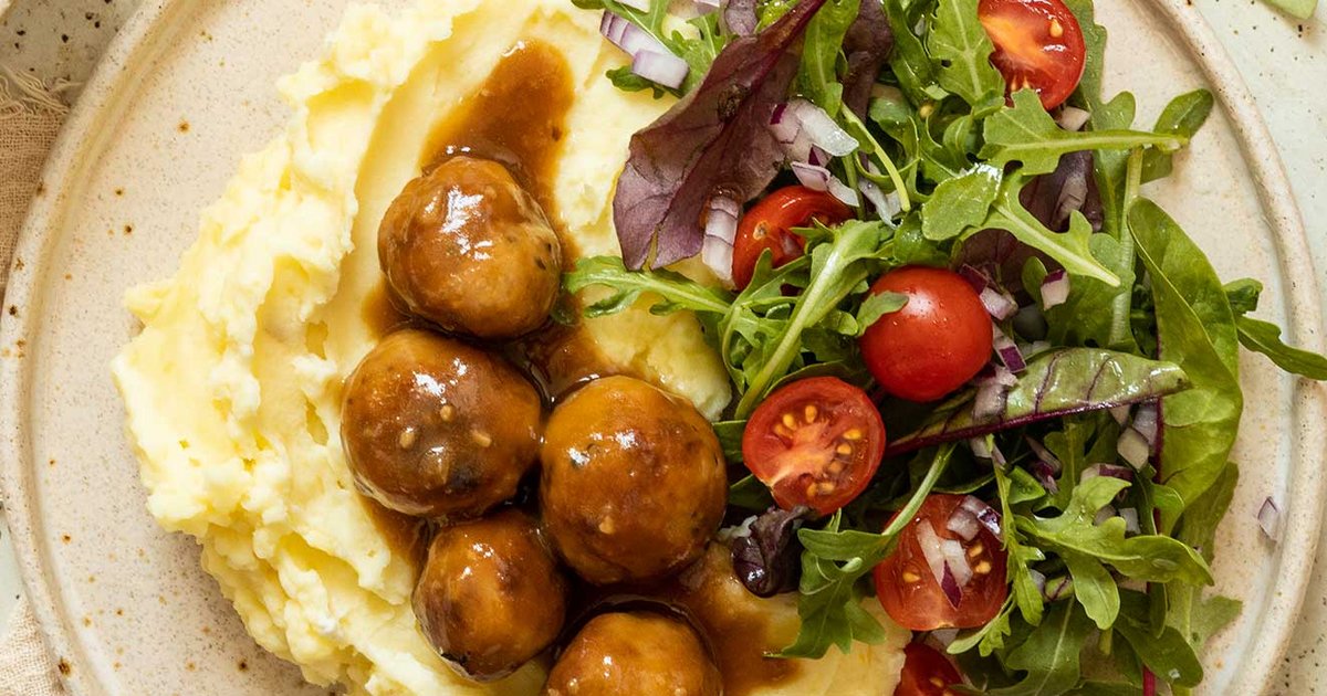 Putenbällchen mit Kartoffelpüree | Kikkoman Putenbällchen mit Kartoffelpüree | Kikkoman