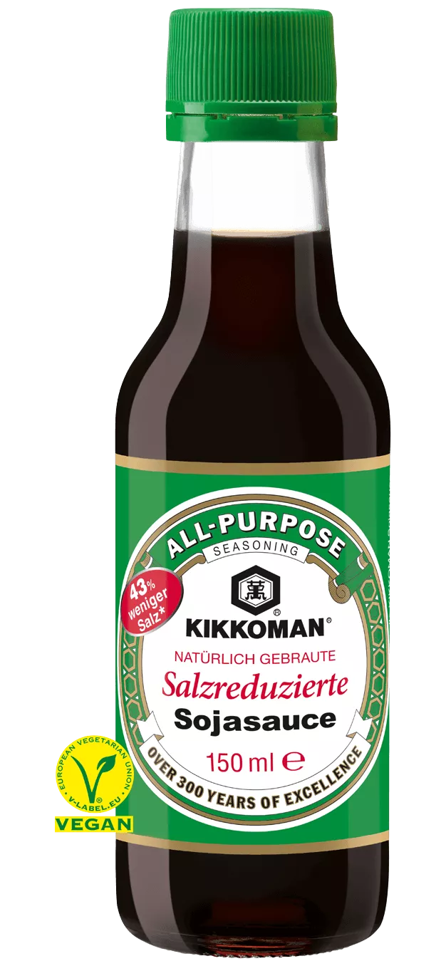 Kikkoman natürlich gebraute salzreduzierte Sojasauce 150 ml Flasche