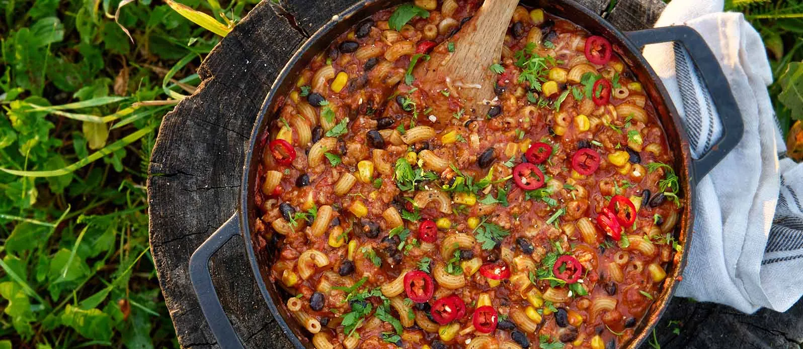 Chili-Mac mit Huhn und Mac'n'Cheese