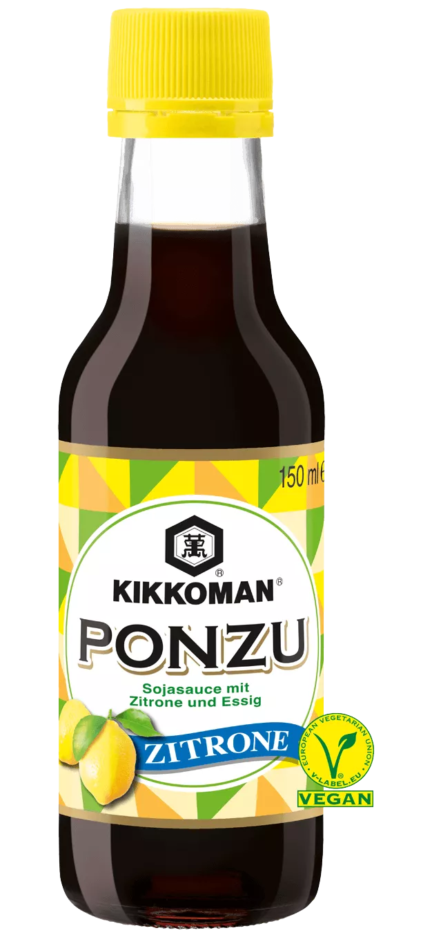 Kikkoman Ponzu - Würzsauce mit Sojasauce und Essig, mit Zitronengeschmack 150 ml Flasche