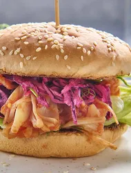 Jackfruit-Burger à la Pulled Pork