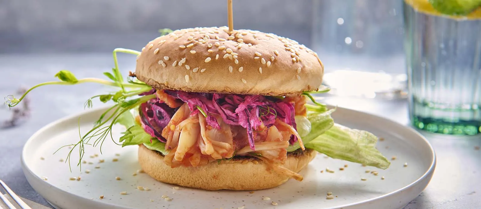 Jackfruit-Burger à la Pulled Pork