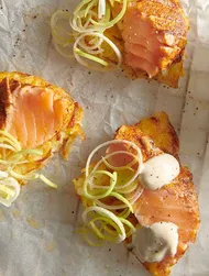 Kartoffelrösti mit Lachs-Sashimi