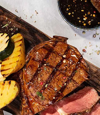 Entrecôte mit Honig-Whisky-Soja-Glaze