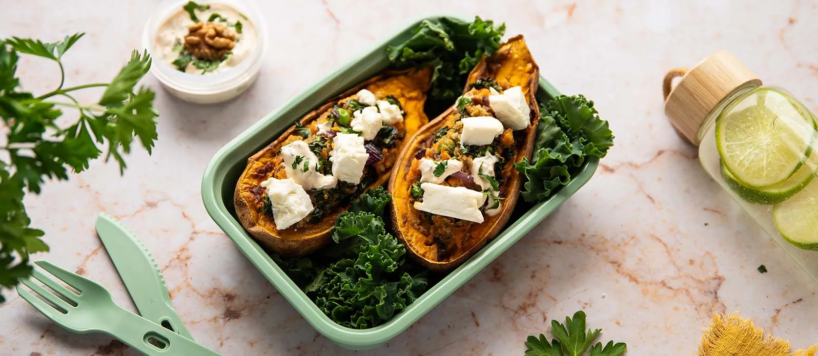 Süßkartoffeln mit Quinoa-Füllung