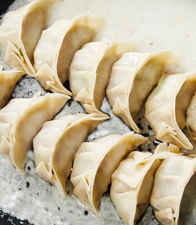 Selbstgemachter Gyoza-Teig
