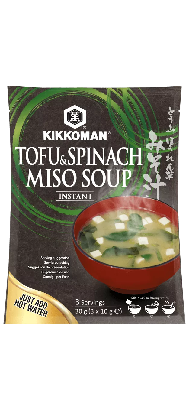 Kikkoman Instant Miso Suppe mit Tofu und Spinat 10 g x 3