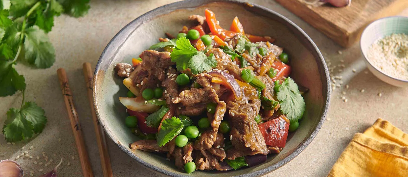 Scharfe Rindfleischpfanne