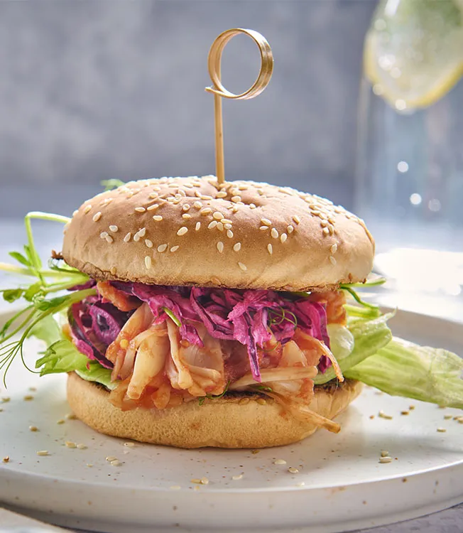 Jackfruit-Burger à la Pulled Pork