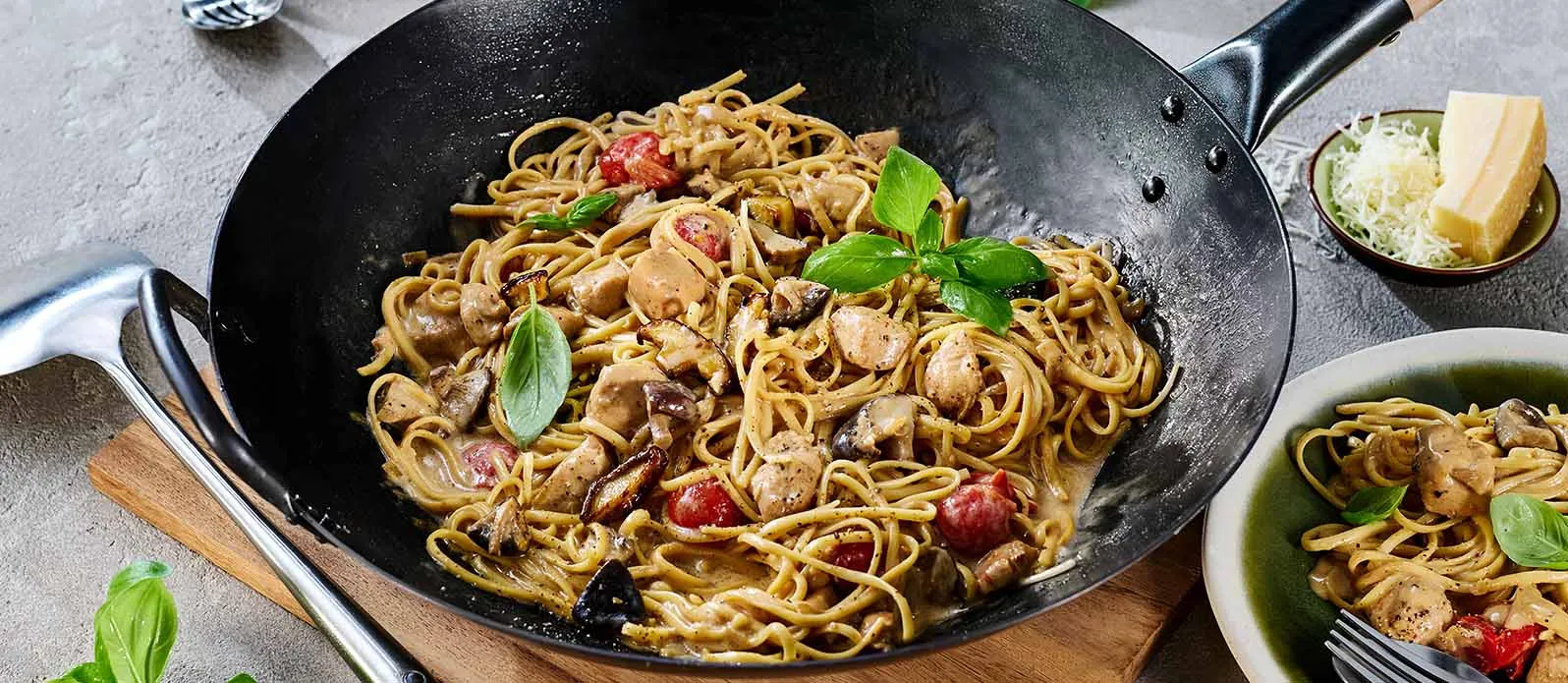 Teriyaki-Hähnchen-Pasta „Alfredo“