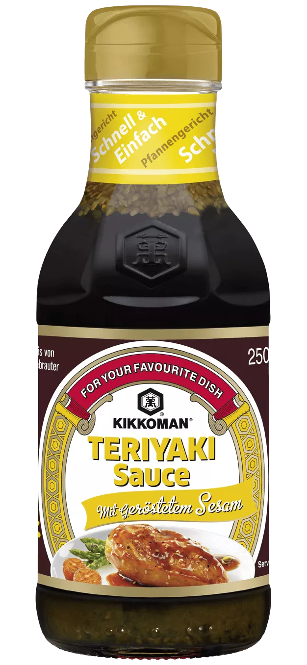 Kikkoman Teriyaki Sauce mit geröstetem Sesam 250 ml Flasche