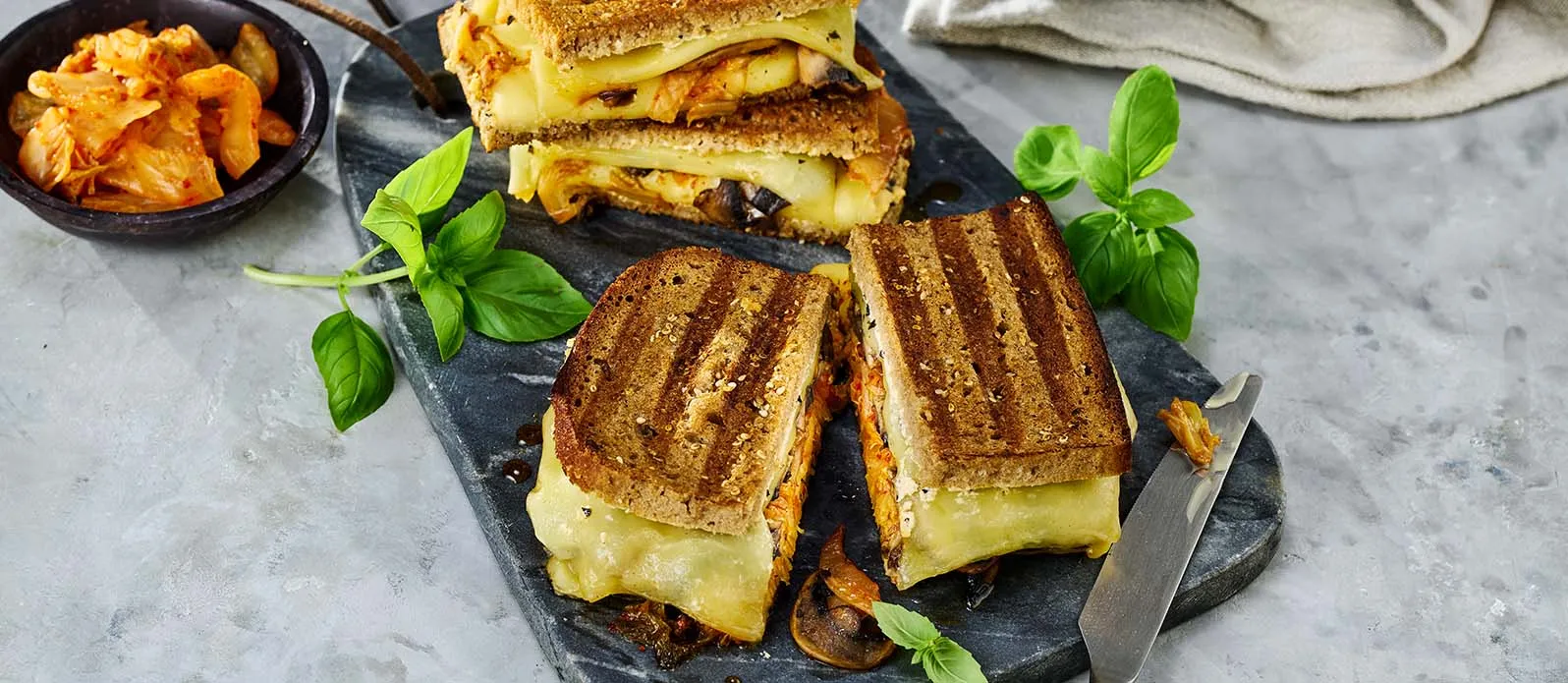 Kimchi Grilled Cheese Sandwich