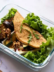 Auberginen-Zucchini-Camembert-Omelette