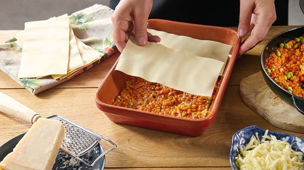 Umami-Linsen-Lasagne mit Käsekruste | Kikkoman Umami-Linsen-Lasagne mit Käsekruste | Kikkoman