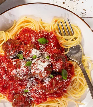 Spaghetti mit Hackbällchen