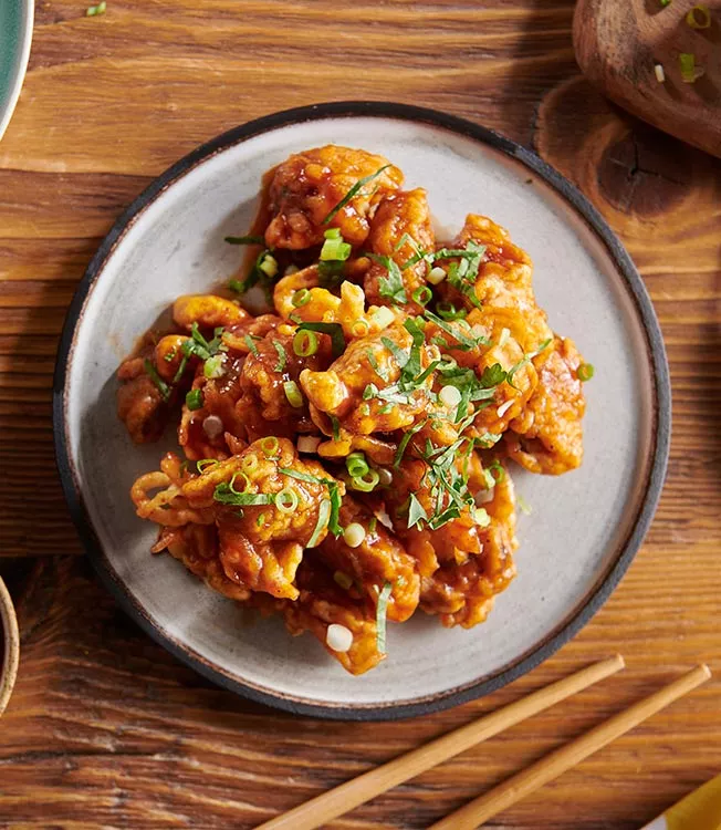 Knusprige Muscheln Buffalo Style mit Ponzu und Chili-Glasur