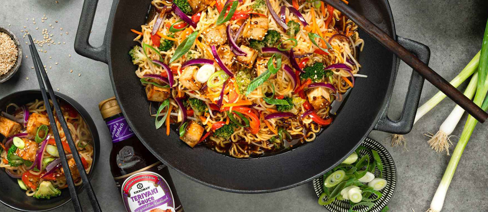 Wok Gemüse mit Teriyaki Tofu - Rezept | Kikkoman