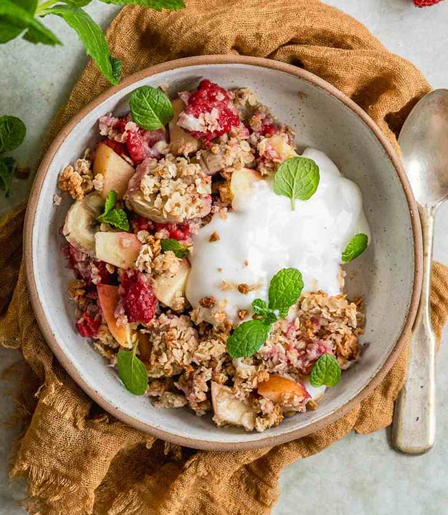 Vollkorn-Obst-Crumble